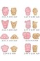 Cartoon Cookie Cutter Set for Kids,8 Piece Toast Stamp