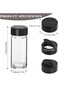 PlorFox 12 Pcs Glass Spice Jars with Lids, Glass Salt and Pepper Shakers Set, 4 oz Glass Jars with