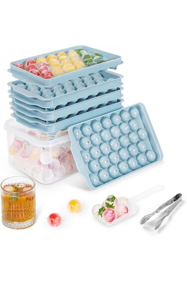 EOGILY 3 Pack Ice Trays for Freezer, 99 PCS Ice Cube Tray, Small Circle Ice Cube Mold Tray, for Chi