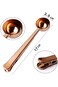 2PCS Coffee Scoop with Bag Clip,Stainless Steel Coffee Measuring Spoon Ground Coffee Sealer for caf
