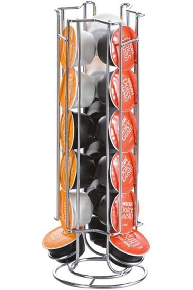 SHARPDO Coffee Capsules Holder Silver for max 18 pcs