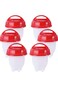 Hard Boiled Eggs without the Shell, 6PCS/Set Egg Poachers Cooker Silicone Non-stick Boiler,Silicone