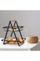 Sikon 2-Tier Countertop Fruit Basket Storage, Vegetable Rack Bread Display Stand for Kitchen, Black