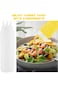 MAKINGTEC 4Pack 3 Hole Squeeze Bottles, 23 oz Plastic Condiment Containers for Salad Dressing, Sauc