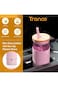 Tronco 20oz Glass Tumbler Glass Water Bottle Straw Silicone Protective Sleeve Bamboo Lid - BPA Free