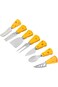 Cheese Knife Gift Set 7 Pcs Stainless Steel Pizza Cutter Cheese Slicer with PP Handle Perfect for P