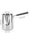 Butter Warmer, Turkish Coffee Pot Milk Warmer Stainless Steel Mini Butter Chocolate Melting Pot wit