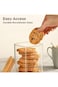 Praknu Glass Storage Jars with Lid - Set of 3 Square Jars - Airtight Bamboo Lids - 6 Seals - 1L - D
