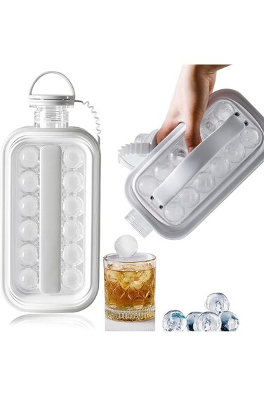 SWIUKPHE Portable Ice Cube Making Bottle, Water Bottle Ice Cube Trays for Freezer, Ice Cube Maker f