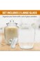 Marbelous Glass Jars with Airtight Lid - Set of 2 Large Apothecary Jar - 2 pc Glass Jar Set &ndash; Canis