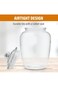 Marbelous Glass Jars with Airtight Lid - Set of 2 Large Apothecary Jar - 2 pc Glass Jar Set &ndash; Canis