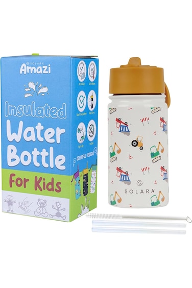 SOLARA Water Bottle for Kids   Kids Water Bottle for Girls   Sipper Bottle for Kids   Thermosteel K