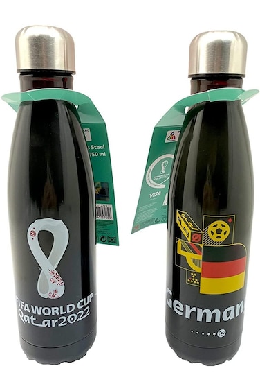 Fifa WC 2022 Country Thermos Stainless Steel Bottle 750ml Germany, 12723