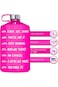 ALCOACH Hydro Reusable MATE Motivational Water Bottle with Time Marker - 128oz (Pink)