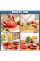 Food Storage Container Set, 4-Piece, Avocado Lemon Tomato Onion Keeper, Reusable Fridge Pods,Fruit