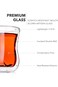 Set of 4 - Double Wall Turkish Tea Glasses - 120 ml Insulated Heat Resistant &amp; Lightweight (4)