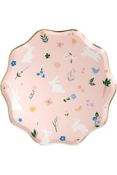 Meri Meri Easter Paper Dinner Plates 8-Pack, Beige