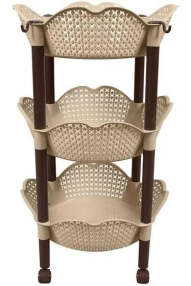 رفوف دائرية على شكل زهرة من كو أرما (بيج، 3 طوابق)