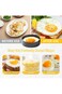Jemey Egg Ring for Frying Eggs, 4pcs Stainless Steel Nonstick Round Egg Cooking Rings Set with Anti