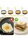 Jemey Egg Ring for Frying Eggs, 4pcs Stainless Steel Nonstick Round Egg Cooking Rings Set with Anti