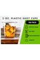 ALMEKAQUZ 2 oz Plastic Shot Glasses Disposable Clear Cups, Pack of 100, PET Disposable Plastic Cups