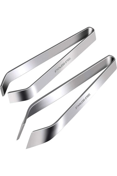 LZMDISU Fish Bone Tweezers Set, Professional Stainless Steel Flat and Slant Pliers Remover Set for