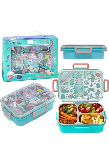 Aurlar Bento Lunch Box for Kids, Stainless Steel, Children&rsquo;s Lunch Containers, Leak-proof, BPA Free