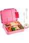 PAHOO Bento Box for Adult Kids, Stylish Teens Adult Lunch Box Containers With 5 Compartments, Sauce