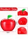 Red Apple Container, 20 Pcs Plastic Apple Container Apple Decorations Teacher Gifts Bulk Red Apple