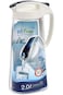 LocknLock Tritan and Plastic One Touch Water Bottle, 2-Liter Capacity, Transparent