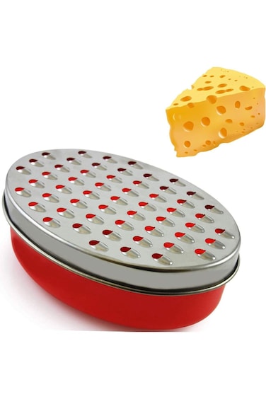 Cheese Grater, Grater Lemon with Food Storage Container &amp; Lid Grinder Grater for Kitchen, 3-304 Sta