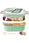 Excefore Bento Lunch Box,Salad Container All-in-One Large 82oz Salad Bowl, Bento-Style Tray for Top