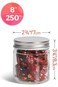 ComSaf Mason Jars with Airtight Metal Regular Lids(8oz/250ml), Sealed Clear Glass Canning Jars with