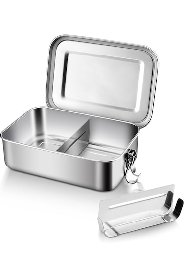 صندوق غداء بينتو من الفولاذ المقاوم للصدأ من إي-فار، متوسط ​​الحجم 850 مل، حاوية غداء بينتو معدنية، 28 أونصة مانعة للتسرب