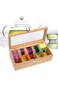 Tea Box Organizer, Premium Bamboo Tea Bag Storage Box with 5 Compartments,Tea Chest Tea Organizer C