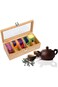 Tea Box Organizer, Premium Bamboo Tea Bag Storage Box with 5 Compartments,Tea Chest Tea Organizer C