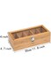 Tea Box Organizer, Premium Bamboo Tea Bag Storage Box with 5 Compartments,Tea Chest Tea Organizer C