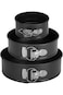 Paporich Cake Pan Set for Baking, Non-Stick Springform Pans Set of 3(4, 7, 9inches), Round Cake Pan