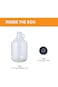 FastRack Glass Water Bottle Includes 38 mm Polyseal Cap, 1 gallon Capacity, Clear