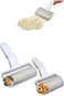 Lattice Pastry Cutter Set - 2 Pack Roller Cookie Cutters for Baking &amp; Decorating - Plastic Dough Cu