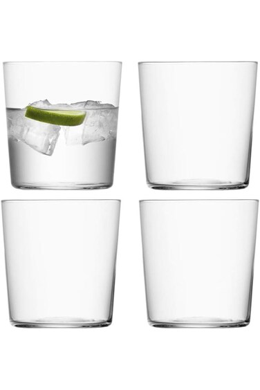 LSA International GI17 Gio Tumbler (Small) 390ml Clear x 4