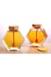 Oasisgalore Glass Honey Jar 380ml Clear Beehive Honey Jar Sealing Honey Storage Pot Syrup Jam Liqui