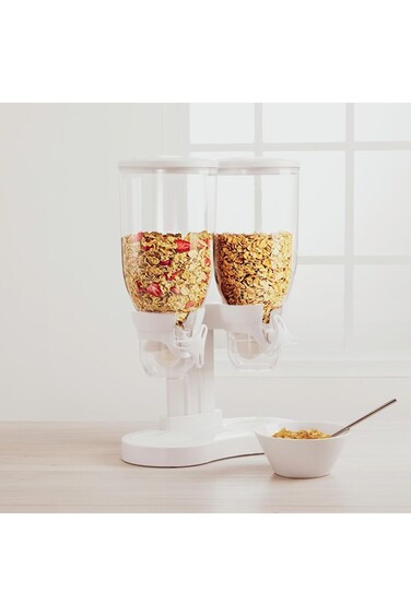 Alberto Double Cereal Dispenser White Color
