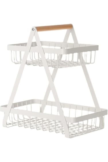 NOVOLAN Fruit Storage Organizer 2 Tier Vegetable Storage Rack, Detachable Assembly &amp; Convenient Sto