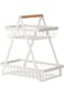 NOVOLAN Fruit Storage Organizer 2 Tier Vegetable Storage Rack, Detachable Assembly &amp; Convenient Sto