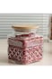 Excefore Small Vintage Glass Airtight Storage Jar, 600ml Square Glass Canister with Bamboo Lid, Emb