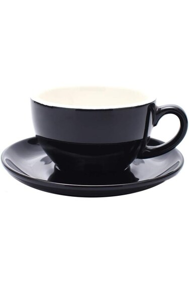 Coffeezone Cappuccino Barista Cup and Saucer Latte Art and Americano New Bone China for Coffee Shop