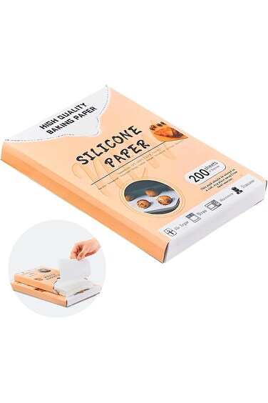 ورق زبدة ALMEKAQUZ 200 قطعة، 7.87 × 11.8 ورق خبز غير لاصق، ورق زبدة مقطوع مسبقًا