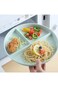 9" Unbreakable Divided Plates Set of 5, Wheat Straw Plate Reusable Dinnerware Portion Control Plate