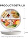 9" Unbreakable Divided Plates Set of 5, Wheat Straw Plate Reusable Dinnerware Portion Control Plate